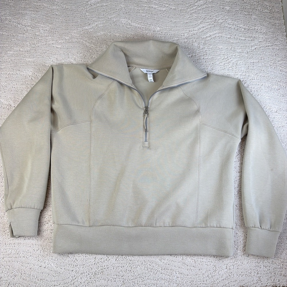 Women's SPANX Size Medium Air Essentials 1/2 Zip Pullover Sweatshirt